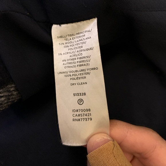 Ann Taylor wool blend windowpane coat Size MP - Picture 14 of 16